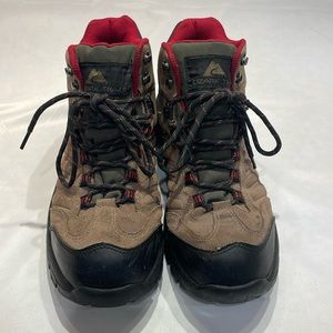 Ozark Trail Men’s Putty II Hiking Boots Size 9.5 Brown Leather Upper Trail Shoes
